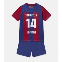 Fotbalové Dres Barcelona Joao Felix #14 Dětské Domácí 2023-24 Krátký Rukáv (+ trenýrky)